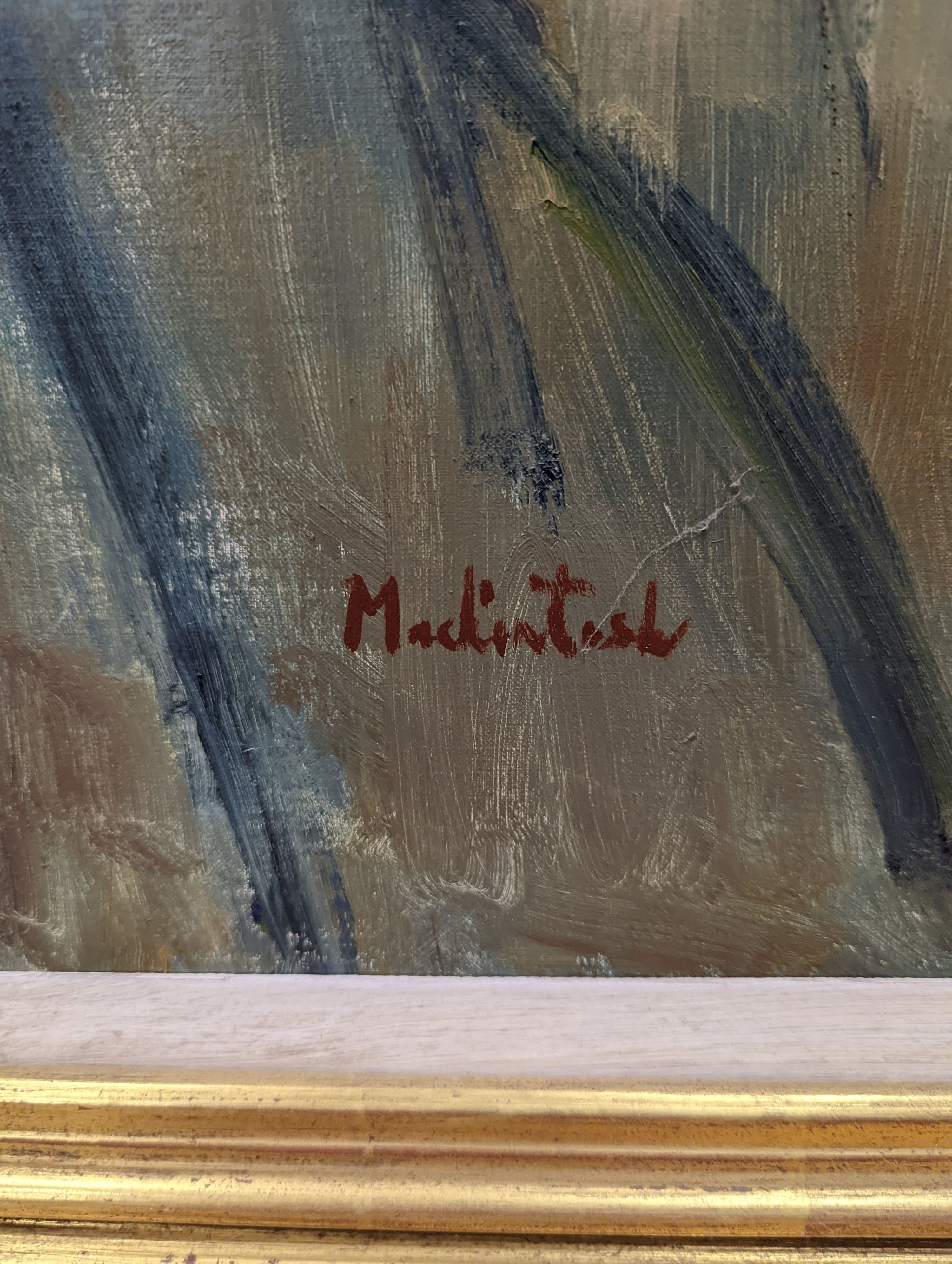 Anne Mackintosh, oil on canvas, portrait of Michael Winner 95x85cm